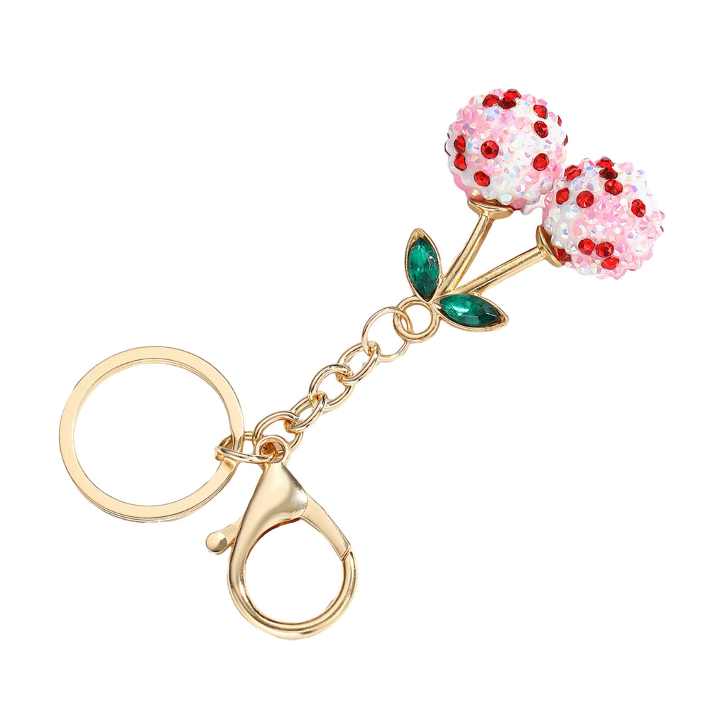 Two Colors Sparkling Cherries Keychain Charm 7755300064704