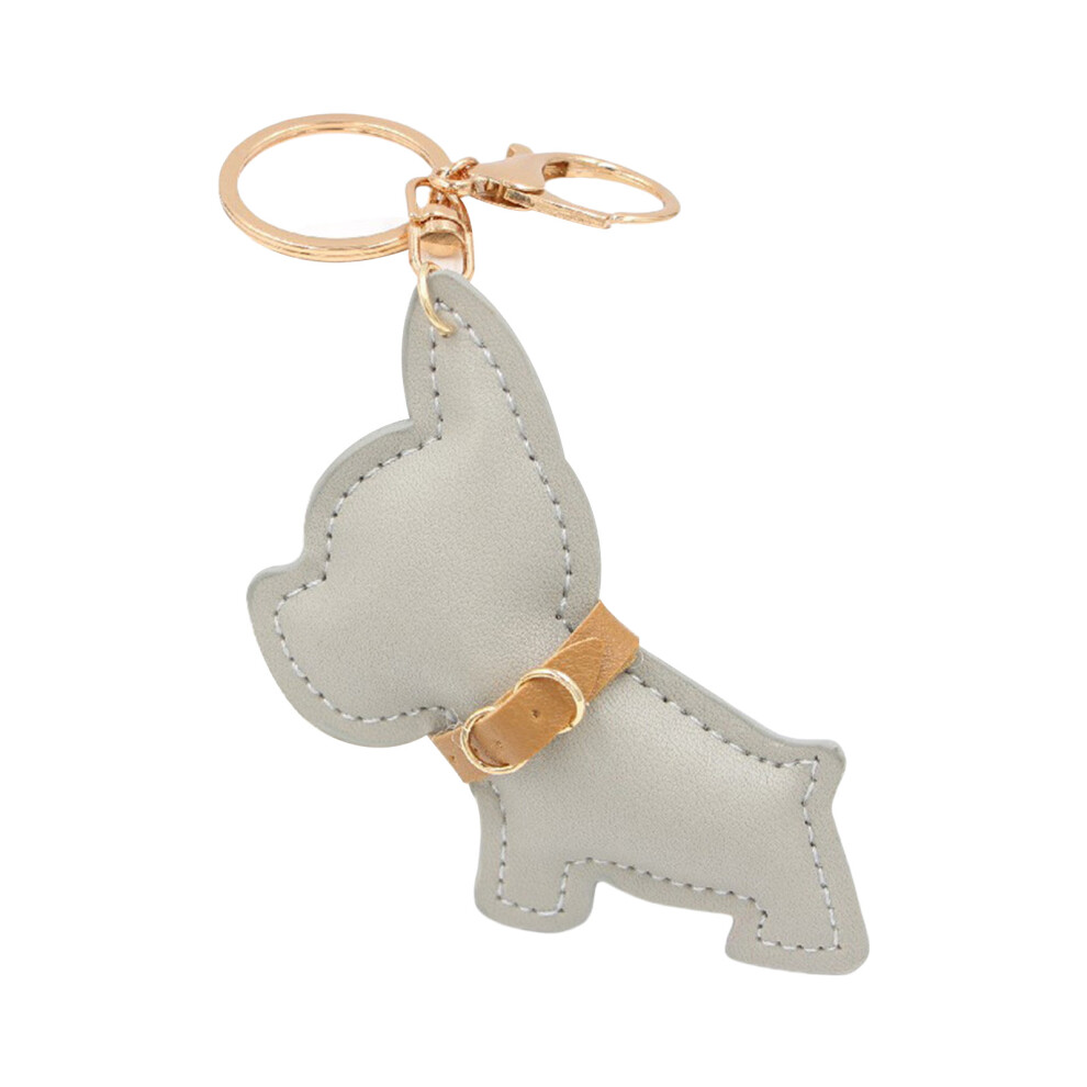 Gray Puppy Dog Keychain Accessory Pu 7755300065442