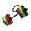 Fashionable Sturdy PVC Barbell Keychain 9