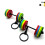 Fashionable Sturdy PVC Barbell Keychain 4