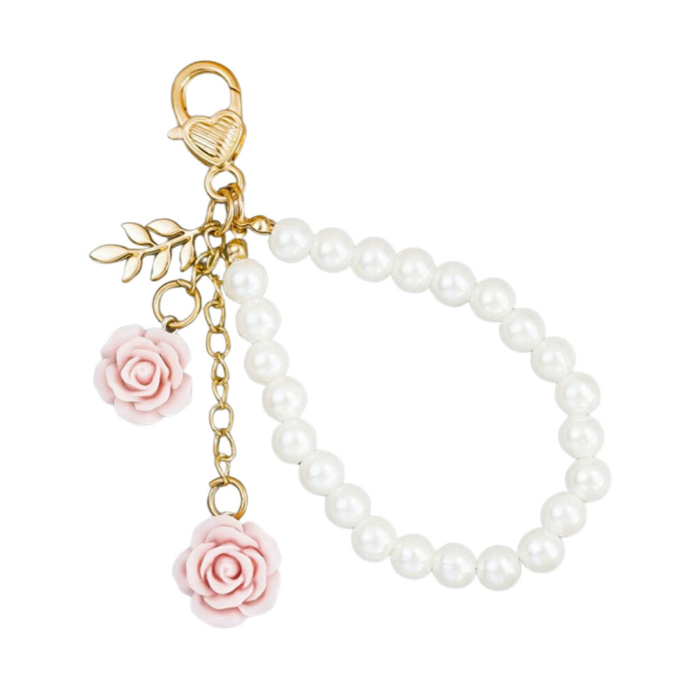 Light Elegant Rose Pearls Keychain Resin-image-OPC-PJVRZXB-NEW