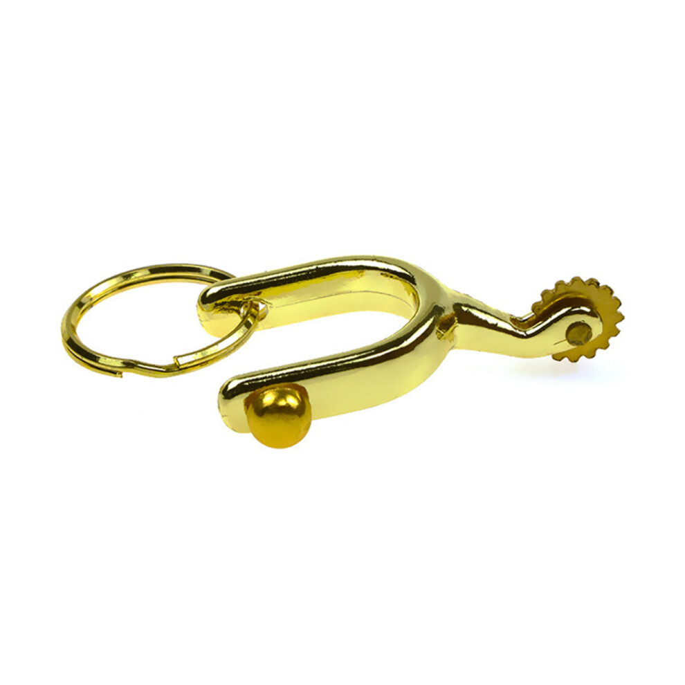 Gold Alloy Spur Keychain Equestrian Accessory 7755310063414