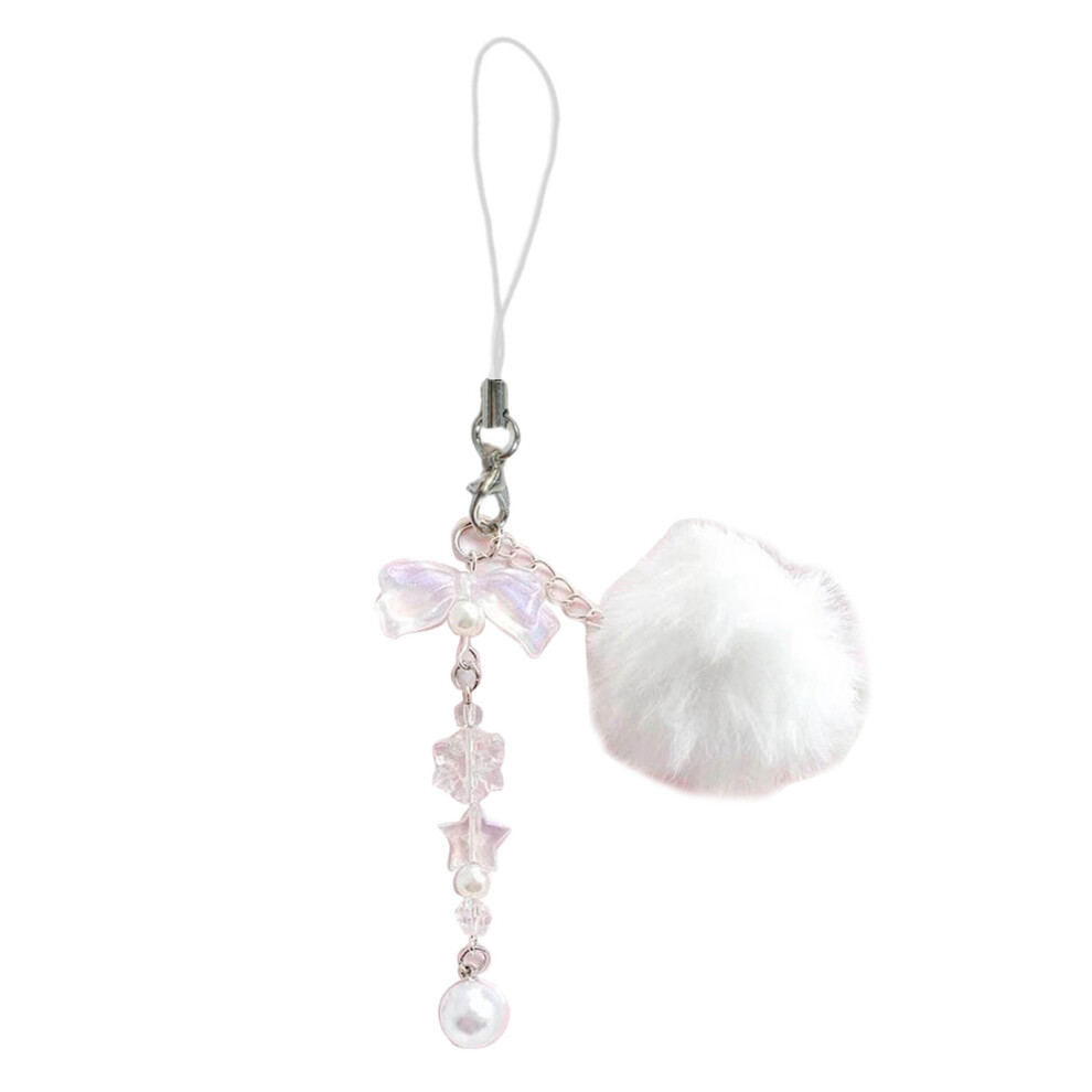 Snowflake Cellphone Charm Delicate Furry White 7755310066958