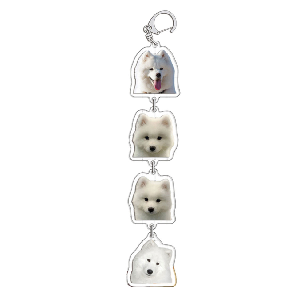 13.Samoyed Portable Acrylic Keychain Cartoon Animal 7755310068679