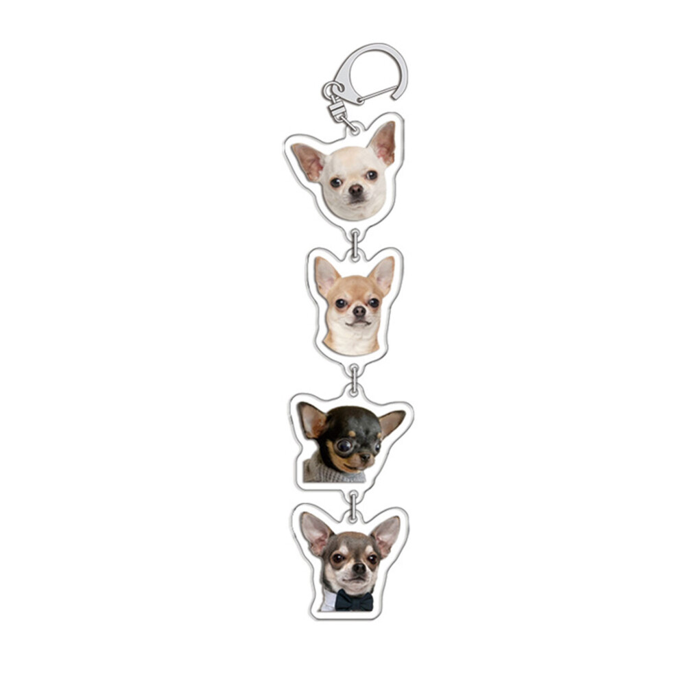 9.Chihuahua Portable Acrylic Keychain Cartoon Animal 7755310068617
