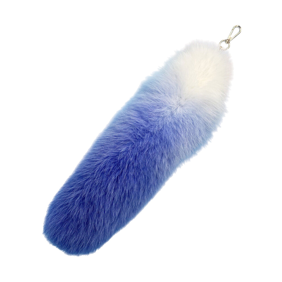 Blue Fashionable Foxes Tail Keychain Charm 7755310062301