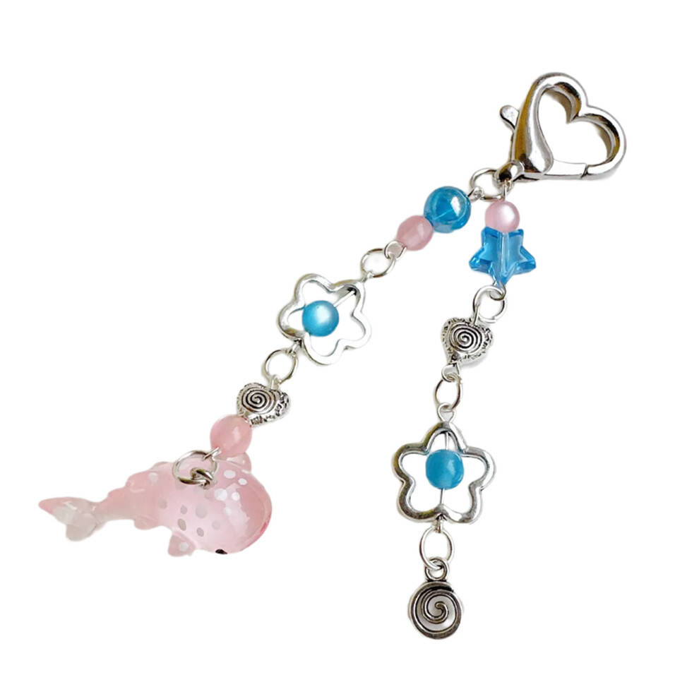 Lovely Whale Pendant Keychain Ornament Pink 7755310065821