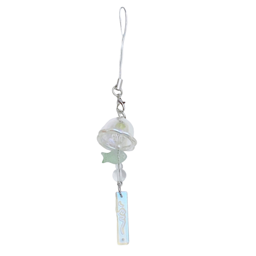Handmade Jellyfish Phone Charm Strap Green 7755310064282