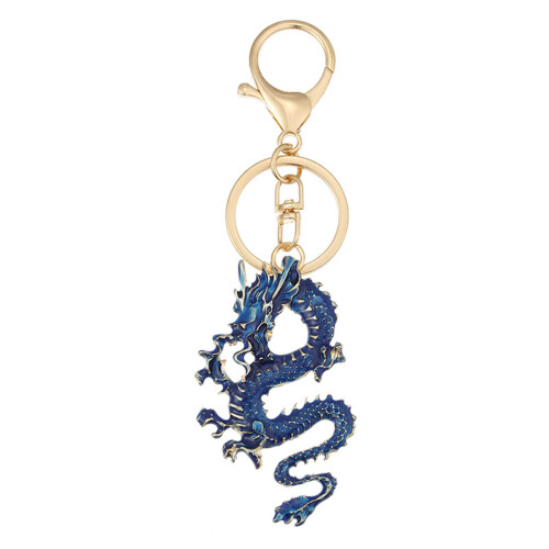Blue Crystal Pendant Keychain Multicolor Chinese