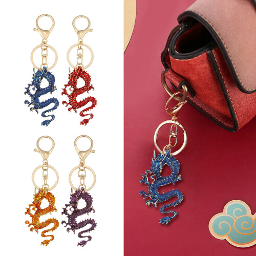 Blue Crystal Pendant Keychain Multicolor Chinese 2