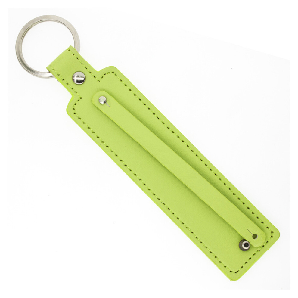 Light Green Pu Leather Keychain With 7755300069273