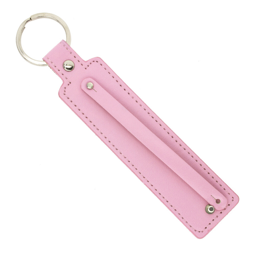 Pink Pu Leather Keychain With 8Mm 7755300069334
