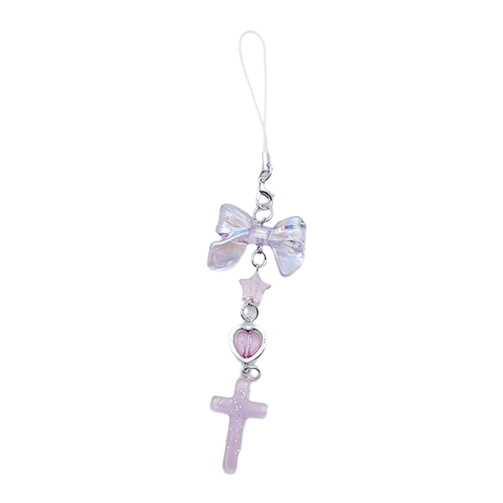 Bow Bowknot Heart Pendant Phone Strap 7755300075403