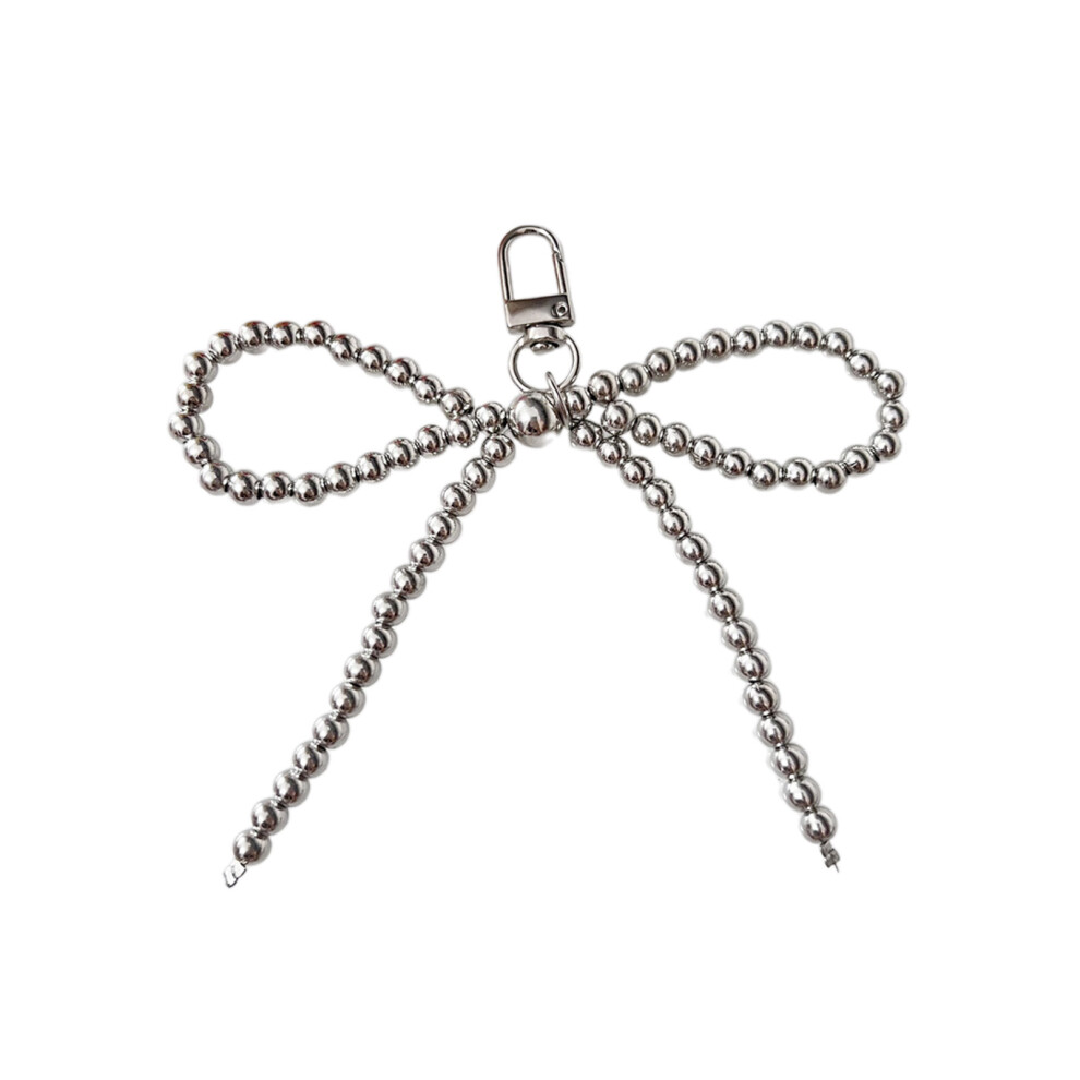 Silver Vintage Bowknot Pendant Fashionable Keychain 7755300067279