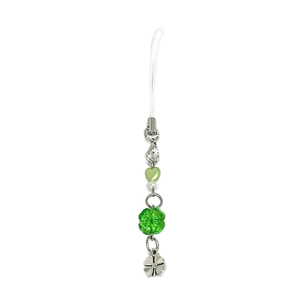 Green Handmade Beaded Phone Chain Four 7755300067712