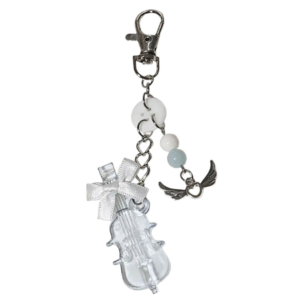 Blue Sweet Cello Bowknot Bead Keychain-image-OPC-PJVS5YC-NEW