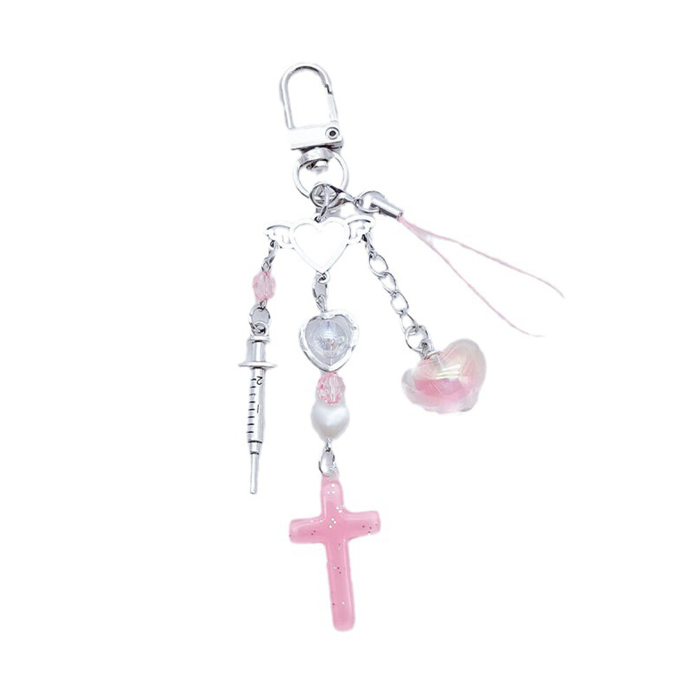 Love Bowknot Wing Pendant Phone Pink 7755300069808