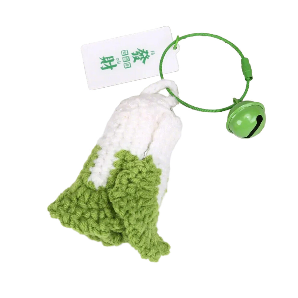 Chinese Cabbage Handmade Crochet Garlic/Cabbage/Scallion/Chilis Keychain 7755300078336