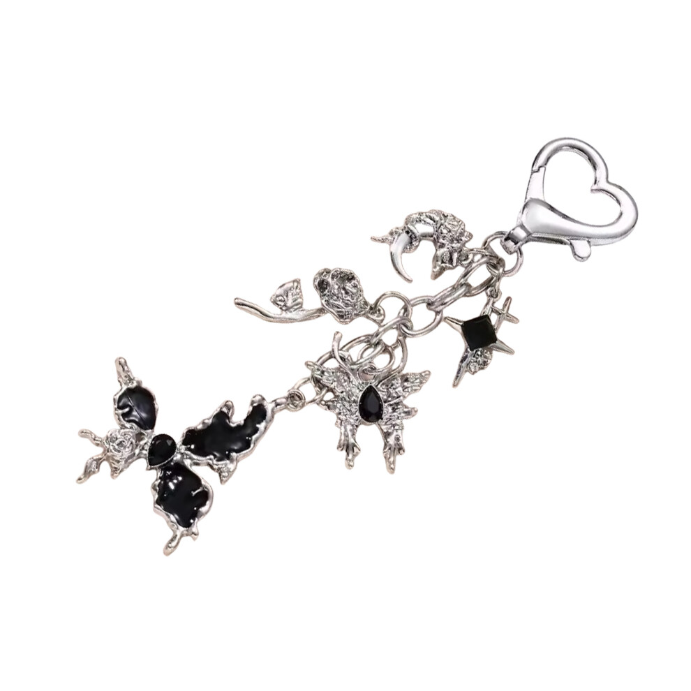 Black Aesthetic Butterfly Bowknot Keychain Minimalist-image-OPC-PJVS6FH-NEW