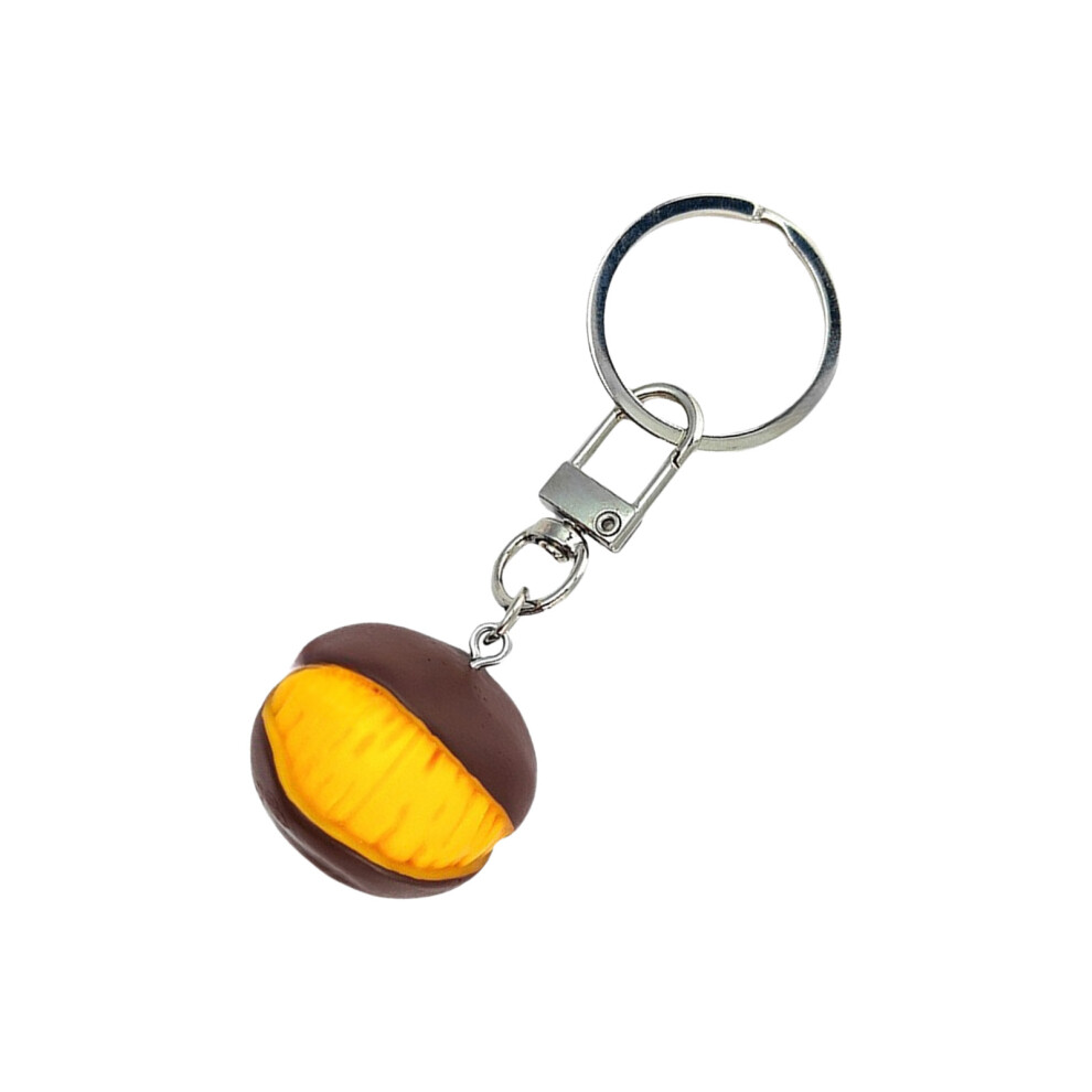 Open Chestnut Realistic Chestnut Keychain Handmade 7755300090499