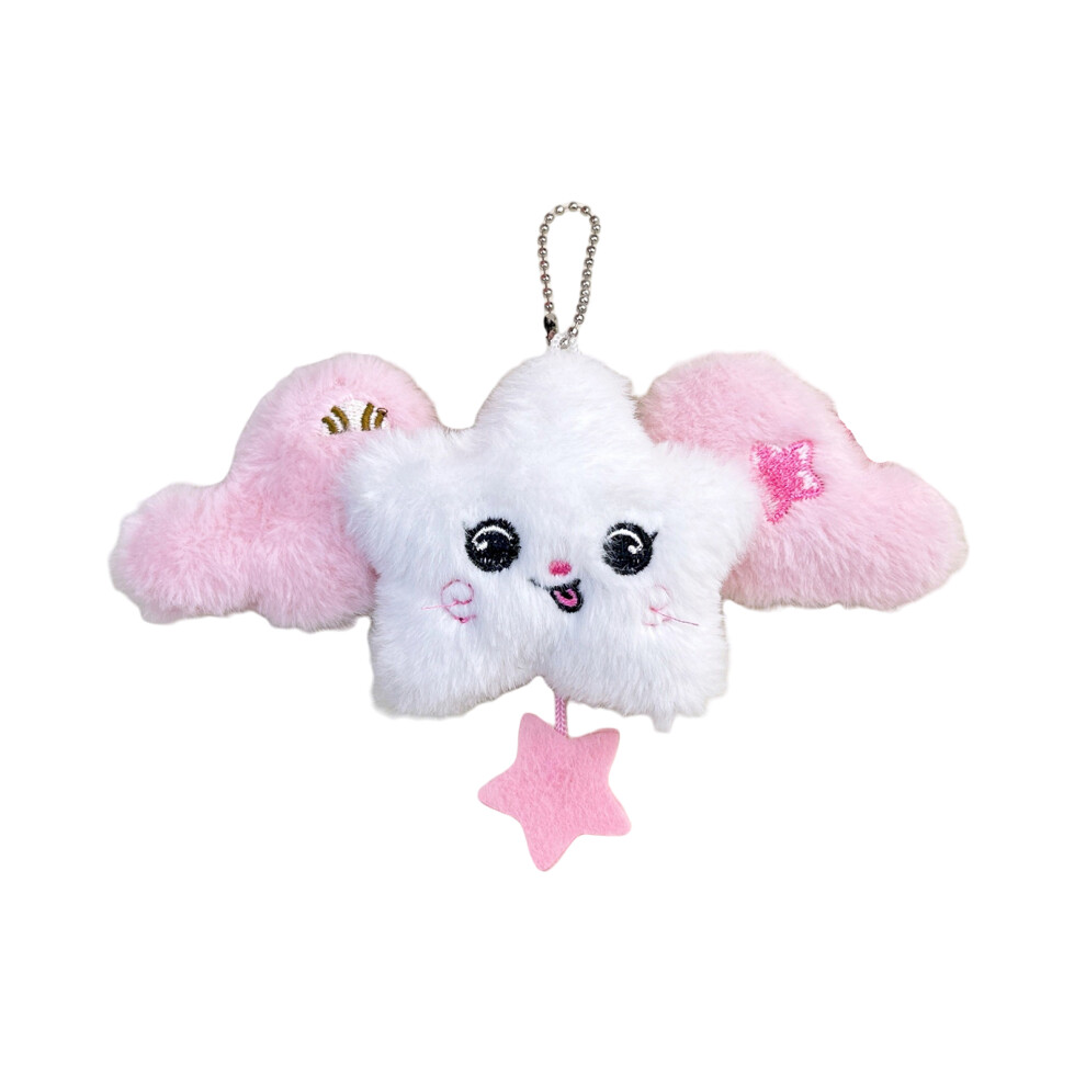 6 Adorable Star Pendant Plush Keychain 7755300079579