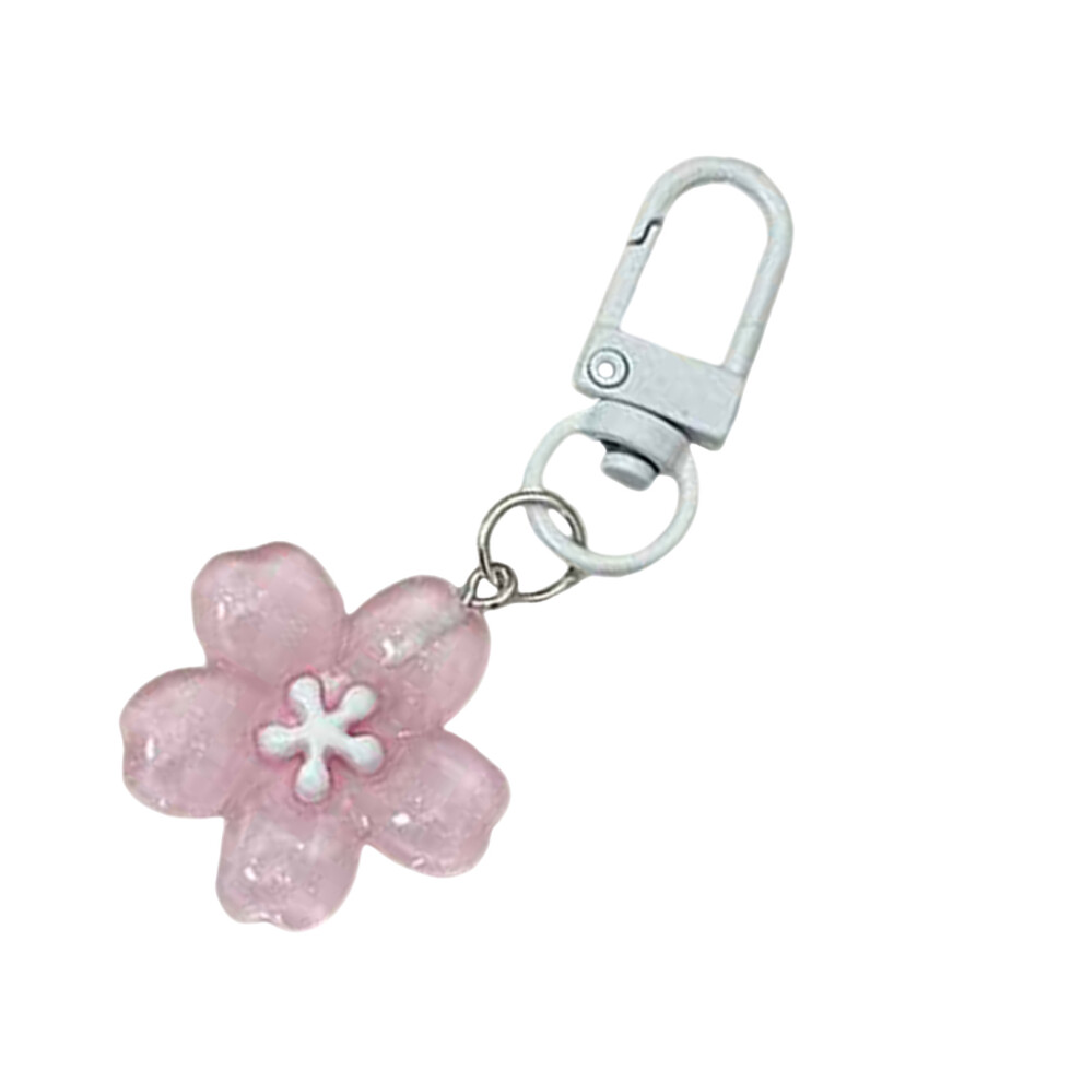 Pink Elegant Cherries Flower Resin Keychain 7755300090598