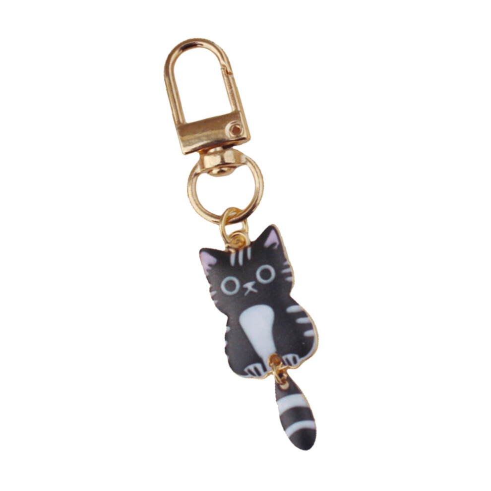 B Stylish Alloy Cat Keychain With 7755300079463