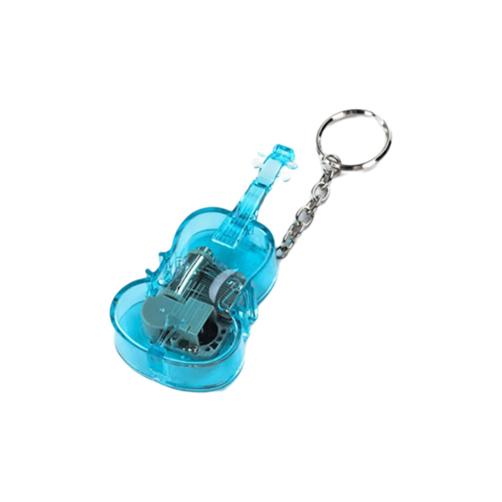 Blue Small Violin Music Box Pendant 7755300077643
