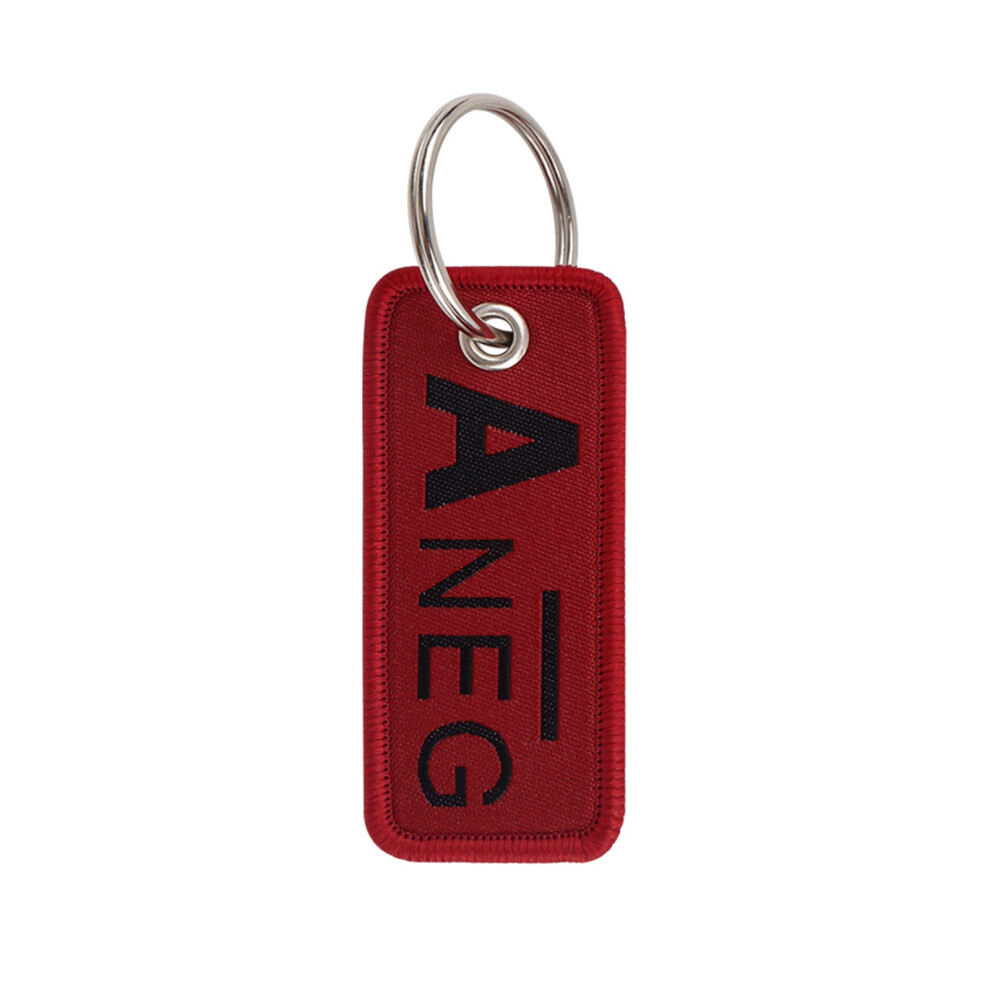 2 Blood Type Embroidered Keychain Pendant 7755300078244
