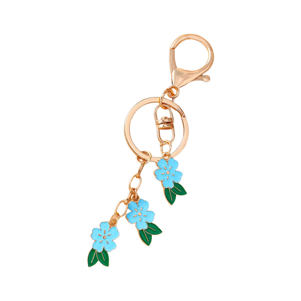 Blue Cherries Blossom Flower Keychain Lovely 7755300078480