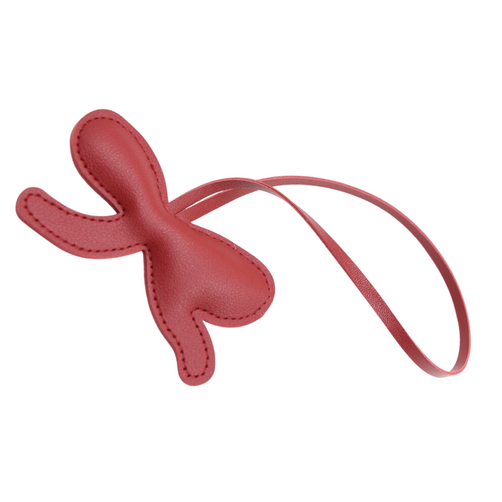 Red Leather Bowknot Keychain Purse Charm 7755310069294