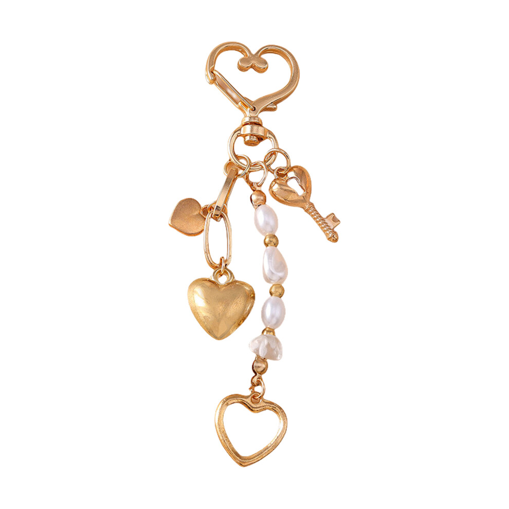 Love Elegant Keychain Moon Star Starfishes/Pearls 7755310069409