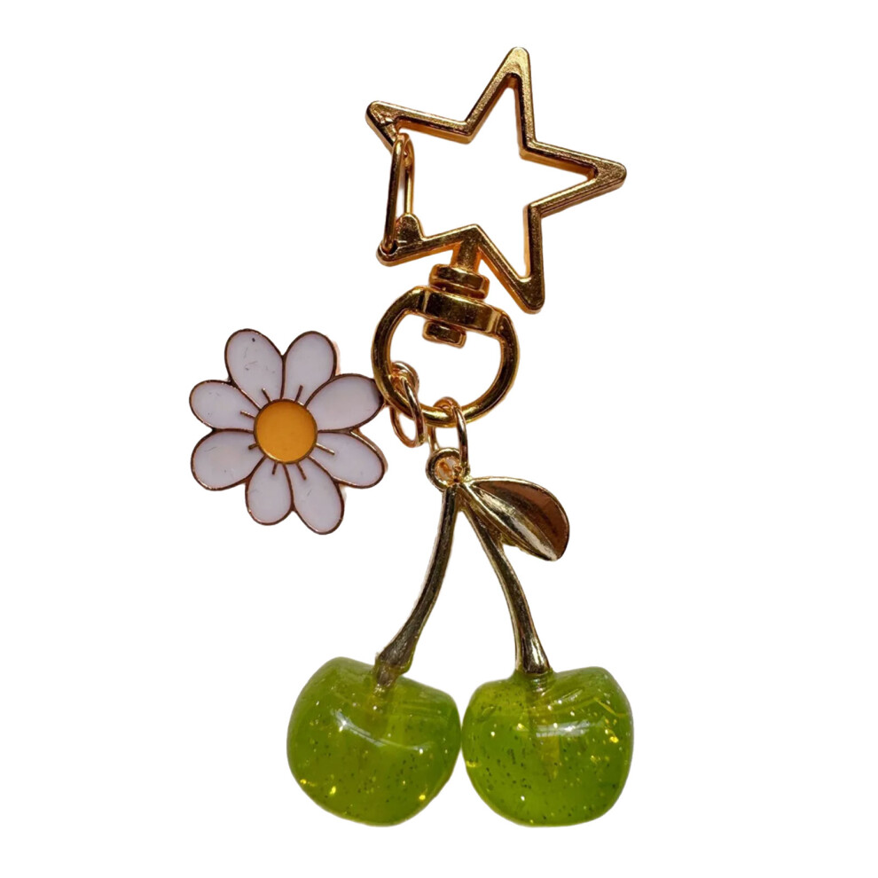 Green Cherries Flower Keychain Fashionable Fruit 7755300077018