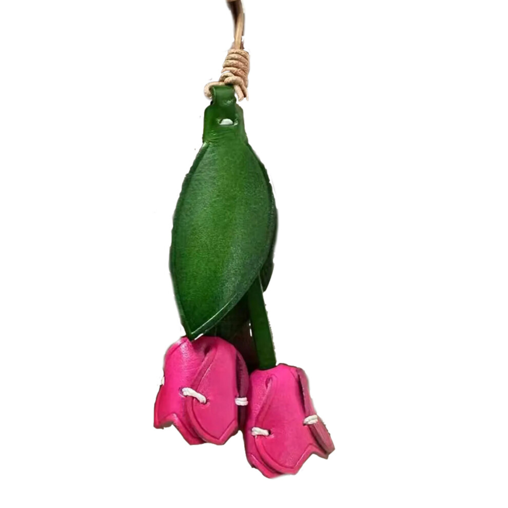 Rose Red Elegant Leather Flower Pendant-image-OPC-PJVS7H2-NEW