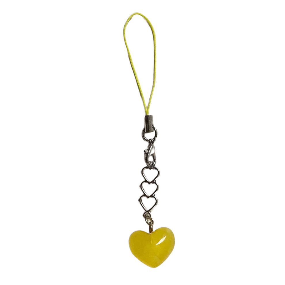 Yellow Stylish Love Heart Keychain Eye 7755310072522