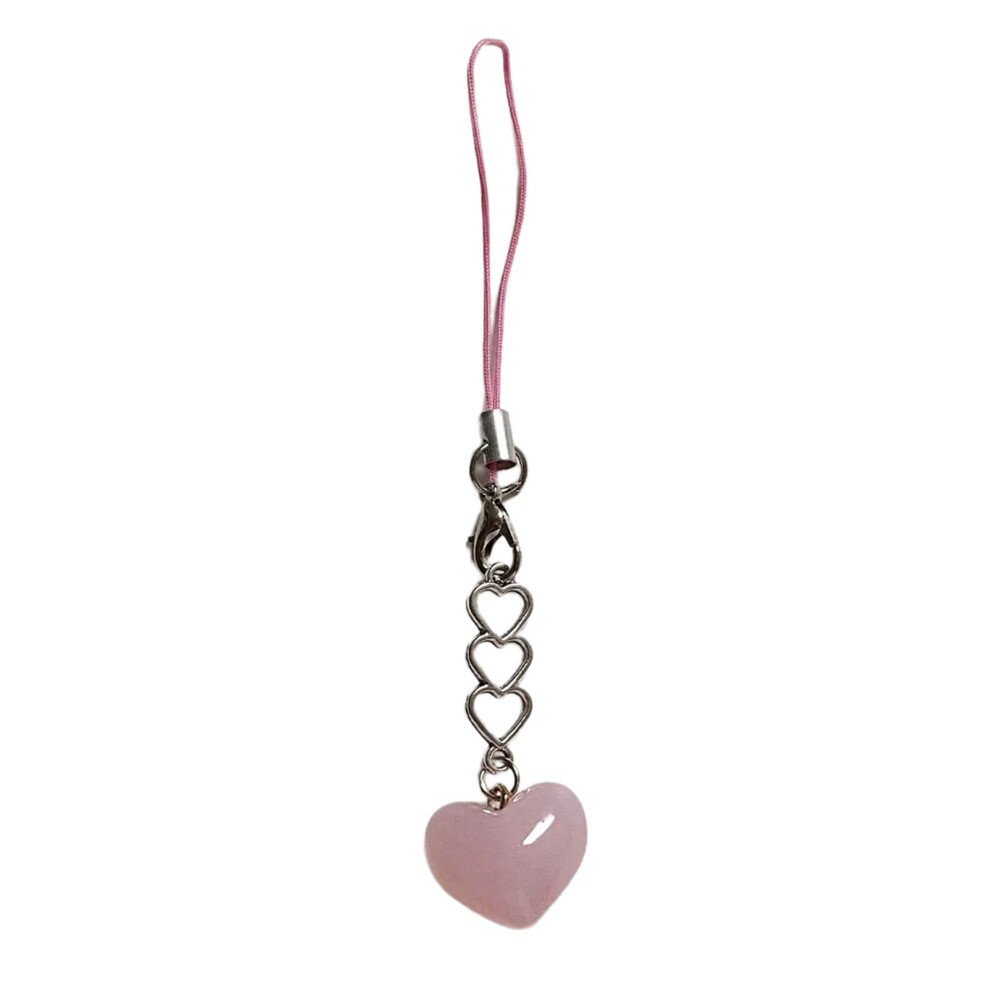 Pink Stylish Love Heart Keychain Eye 7755310072539