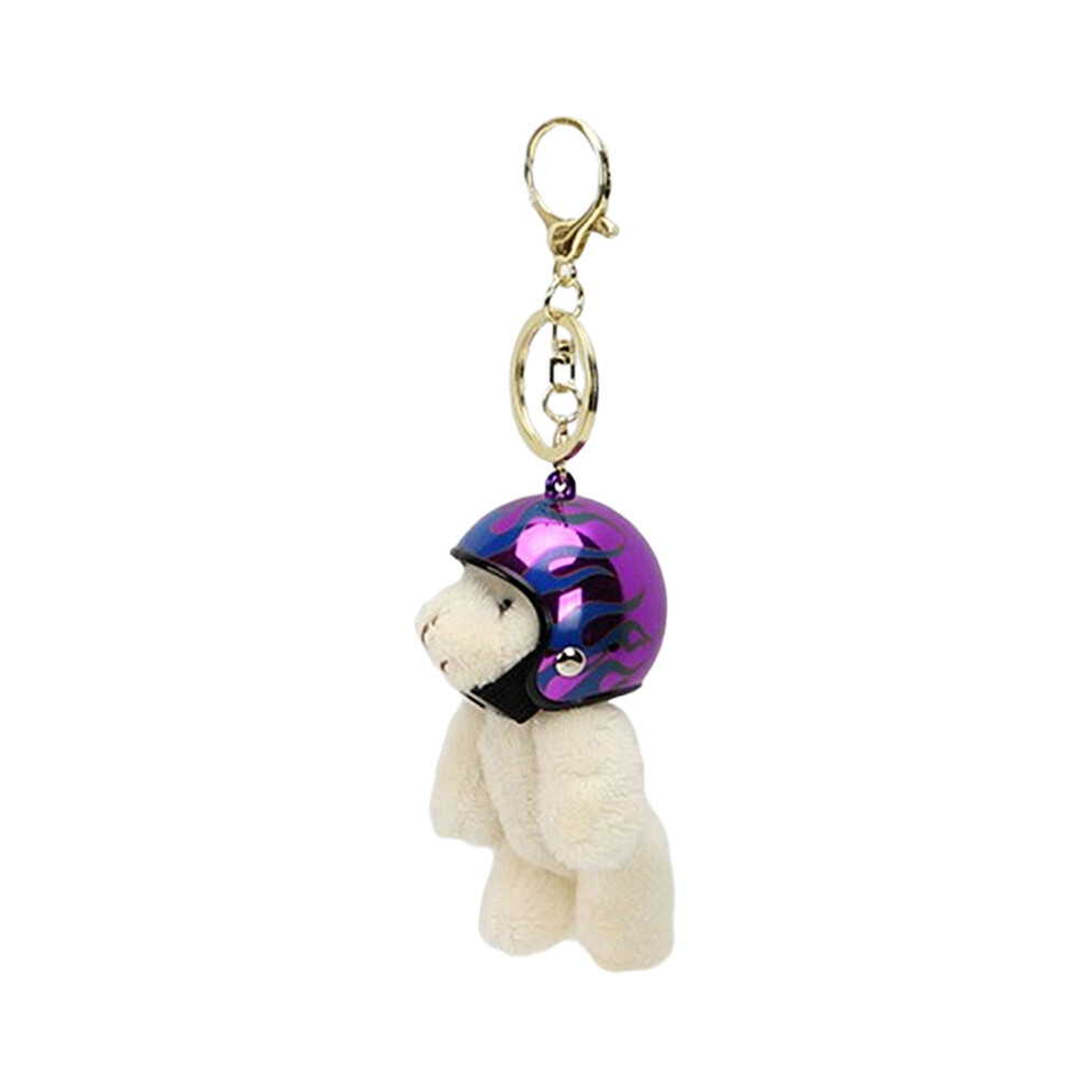 Motorcycle Bear Keychain Plush Keyring 7755310072782