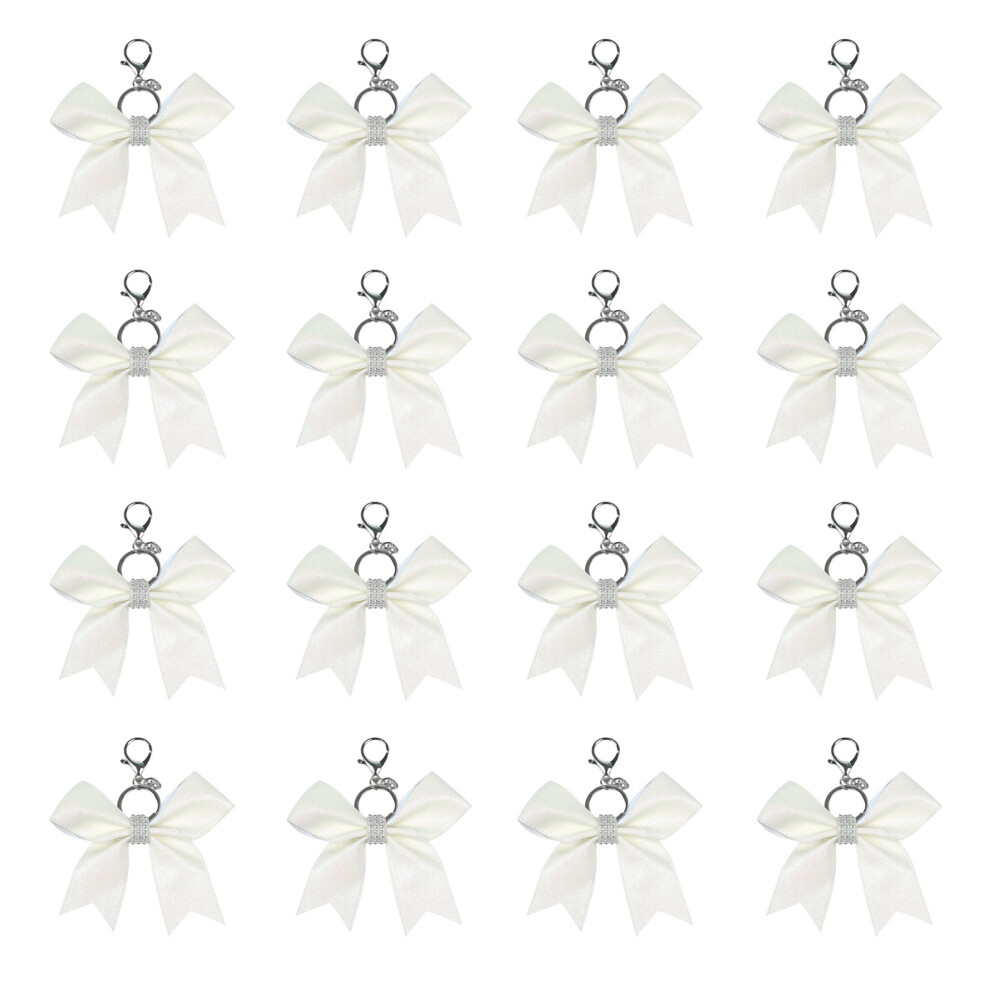 White Fashionable Cheerleading Bowknot Keychain Portable 7755310074502