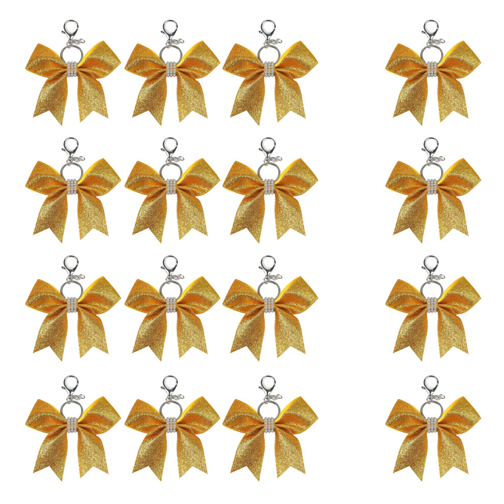 Gold Fashionable Cheerleading Bowknot Keychain Portable 7755310074519