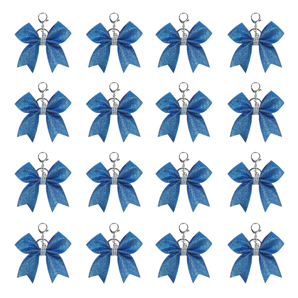 Royal Blue Fashionable Cheerleading Bowknot Keychain 7755310074472