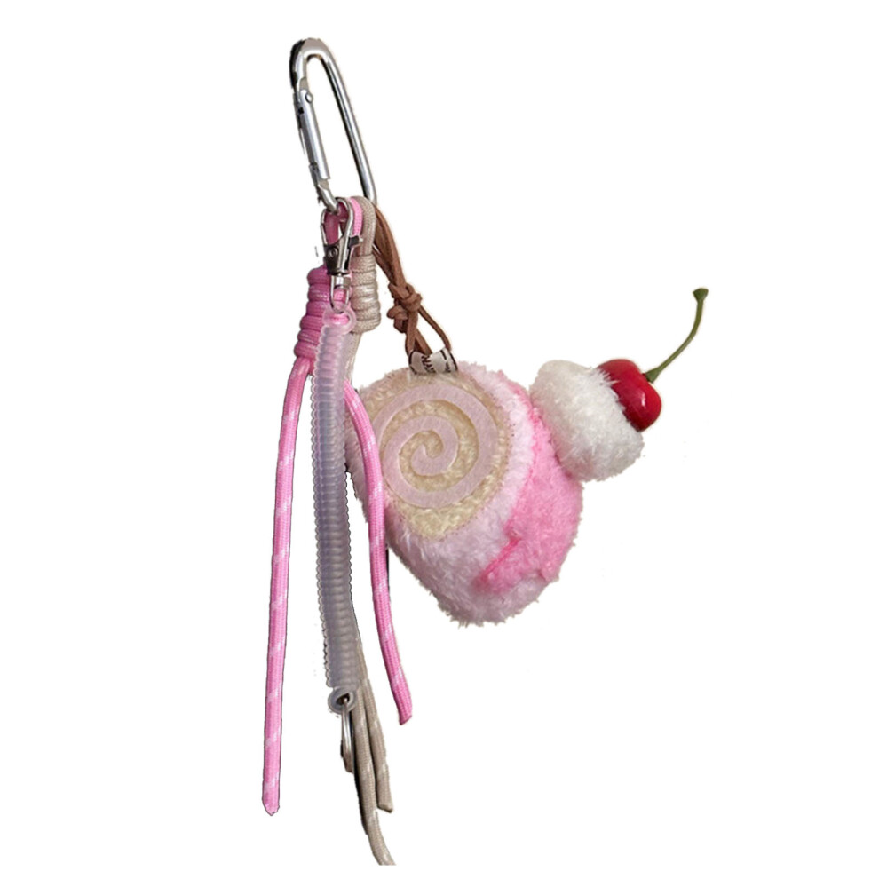 Cake Roll Handmade Keychain Plush Bag 7755310075806