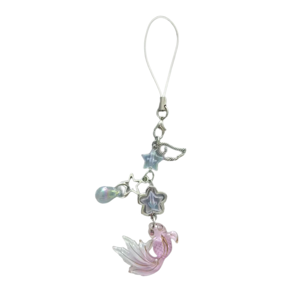 Colorful Fish Star Beaded Phone Pink 7755310075424