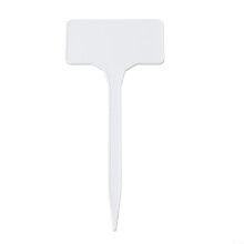 Garden Marker Labels T-Shape Plastic Plant Identification Tags White 100 Pack for Easy Plant Labeling