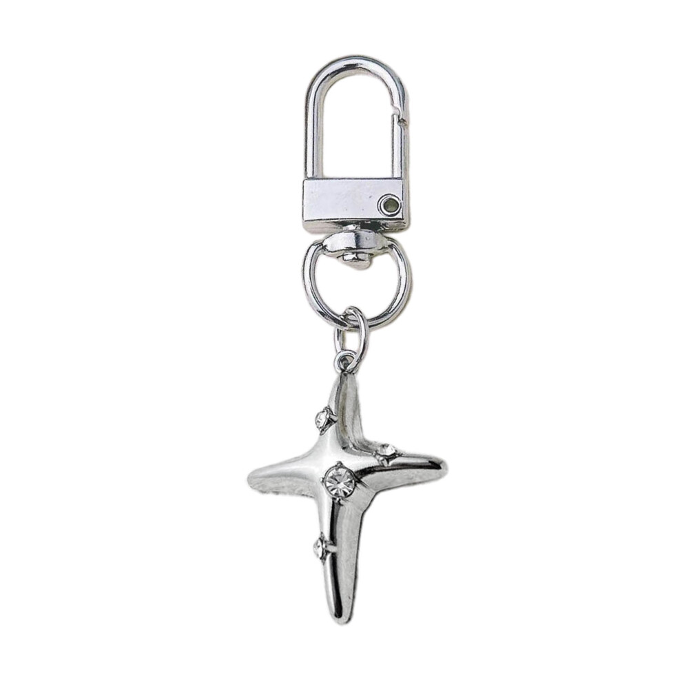 2 Star Charm Pendant Keychain Metal 7755320048425