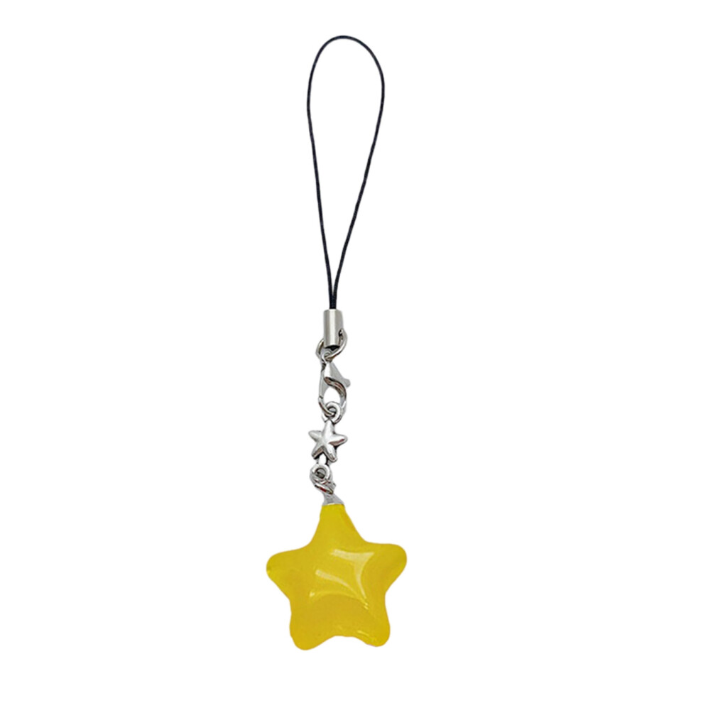 Yellow Jelly Star Cellphone Strap Colorful 7755320048159