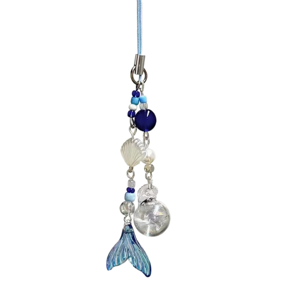 Blue Fish Tail Shell Bead Pendant 7755320049057
