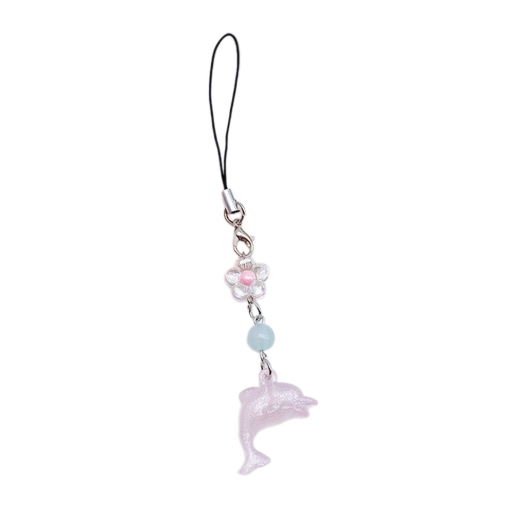 Pink Themed Keychain Pendant Dolphin Phone 7755320050077