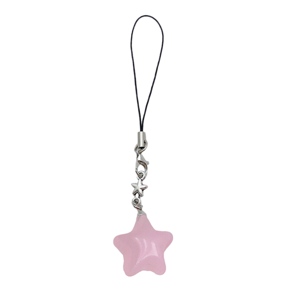Pink Jelly Star Cellphone Strap Colorful 7755320048166