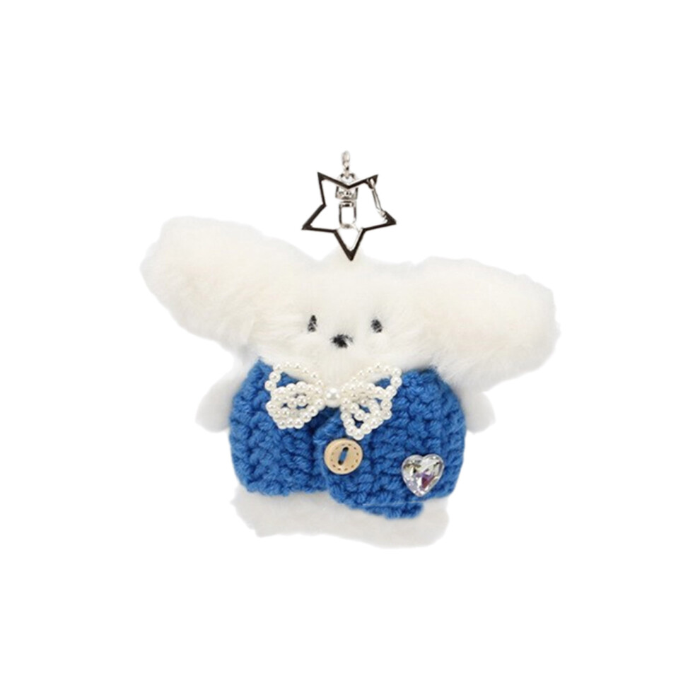 Blue Plush Dog Pendant Keyring Cartoon 7755320052224