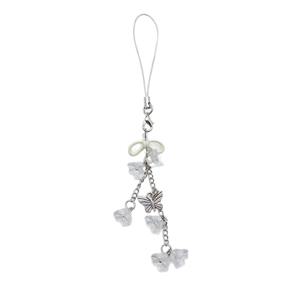 White Stylish Phone Lanyard Fashionable Keychain 7755320051258